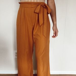 Orange Flowy Pants